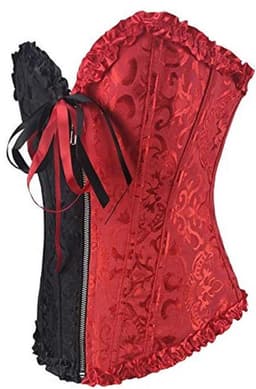 Burlesque Bustier Corset Top met Rits en Kanten — thumbnail 4
