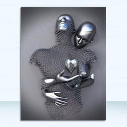 Abstracte Canvasprint Set van 3 - Romantisch Portret in Grijstinten - Modern Wanddecor voor Woonkamer en Slaapkamer - 21 x 30 cm — thumbnail 2