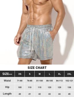 Glanzende Metallic Heren Shorts voor Disco en Clubwear — thumbnail 3