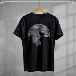 Heren T-shirt met Engelse Bulldog Full Moon Hondenprint Katoen — thumbnail 2