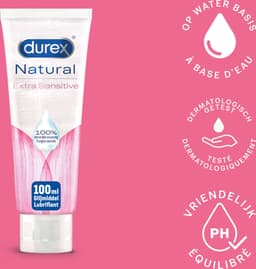 Durex - 200ml Glijmiddel - Natural 1x100ml - Natural Extra Sensitive 1x100ml - Voordeelverpakking — thumbnail 2