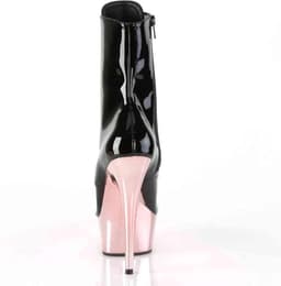 Pleaser Enkellaars -42 Shoes- DELIGHT-1020 US 12 Zwart/Roze — thumbnail 4