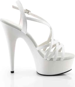 Pleaser - DELIGHT-613 Sandaal met enkelband - US 12 - 42 Shoes - Wit — thumbnail 5