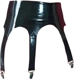 Zwarte Latex Kousenband met 6 Banden voor Dames - Handgemaakt Kostuum Accessoire — thumbnail 5