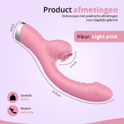 Desiredrops® - satisfaction - Dubbele Penetratie Vibrator - Luchtdruk Vibrator - Clitoris & G Spot stimulator - Krachtig - Vibrators - Vibrators voor vrouwen - Sex toys voor koppels - Vibrator-Discreet Bezorgde -Licking Sucking - sex speeltjes — thumbnail 2