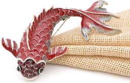 Stalen pin sieraden broche mooie goudvis., Metaal — thumbnail 2