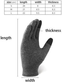 Dailygoods - Artritis Handschoenen, compressiehandschoenen voor dames en heren, reumatoïde artrose, antislip, ademend, handschoenen voor autorijden, fietsen, fitnessstudio, training, outdoor — thumbnail 5