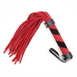 Smart Moves - Lederen Flogger - 27 cm - Rood/Zwart — thumbnail 1