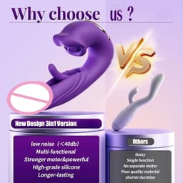 Vibrator voor vrouwen - Tweede generatieVibrators - Clitoris- en G-spotstimulator - 3-in-1 vibrator - Zuig- en drukfunctie - Inbrengbare dildo — thumbnail 2