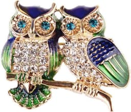 Broche kristal uil broche pinnen revers voor kleding tassen jassen — thumbnail 1