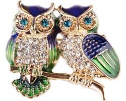Broche kristal uil broche pinnen revers voor kleding tassen jassen