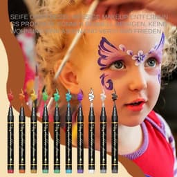 Body Paint Markers - Make-up Pennen Huid Markers - Cosplay en Halloween - Aanpasbare Lijncontrole - 10 Kleuren - Multicolor — thumbnail 2