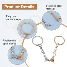 Dailygoods - Tyqour 2 stuks partnersleutelhangers voor koppels, cadeaus met kaarten, adventskalender, vulling, mannen, vrouwen, beste vriendin, verjaardag, jubileum, cadeau voor haar, haar, vriend — thumbnail 4