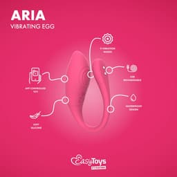 EasyConnect - EasyToys - Vibrerend Eitje Aria via App - Koppel Vibrator - Sex Toys voor Vrouwen - Vibrators voor Vrouwen - Sex Toys - Vibrator - Vibrator voor Koppels - Roze — thumbnail 4