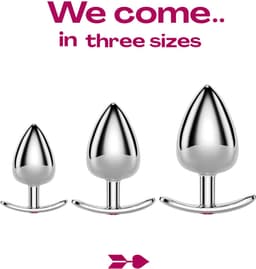 Cupitoys® Metalen buttplug - Zilver - Diamant lichtroze - Anker - Large - Sex toys voor vrouwen - Sex toys voor mannen - Buttplugs — thumbnail 5