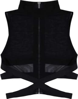 Erotisch Heren tank top - Transparant - Taille banden - Porno kleding - BDSM - Ritssluiting achterzijde — thumbnail 4