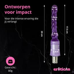 Eroticon Dildo Anal Beads - Voor Anaal en Vaginaal gebruik - 17.5 CM inbreng - Voor op Eroticon Seks Machine - Accessoire - 3XLR opzetstuk — thumbnail 6