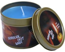 Hot Wax Massagekaars In Blik - Blauw - Warme Massageolie - 100% Natuurlijke Oliën