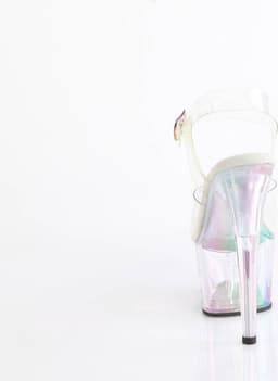 Pleaser - ADORE708HT Sandaal met enkelband, Paaldans schoenen - US 8 - 38 Shoes - Transparant — thumbnail 3