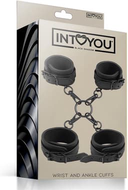 INTOYOU BLACK SHADOW - Wrist And Ankle Cuffs Set Vegan Leather — thumbnail 3