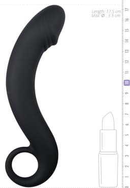 EasyToys - Siliconen Prostaat Dildo met Handvat - Dildo's - Sex Toys voor Vrouwen en Mannen - Zwart — thumbnail 5