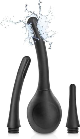 Showerplay - Anaal Douche - Lavement Peer met 3 Opzetstukken - 350ml - Zwart - Silicone Zonder Weekmakers — thumbnail 2