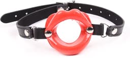 Kiotos - Ring Gag met Open Kusmondje - Rood — thumbnail 1
