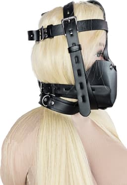 BNDGx® - Extreme BDSM Masker - Nep Leer - Met Gag - SM - Met lijn — thumbnail 2