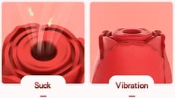 Akindo - lichtroos - vibrator 10 standen - waterproof - sex - sex toys - sex toys voor vrouwen en koppels - clitoris zuigend vibrerend speeltje - voor vrouwen Sucking Vibrator, Clitoral Suction, Clot Clitoris, Nipple Stimulator - roos bloem — thumbnail 4
