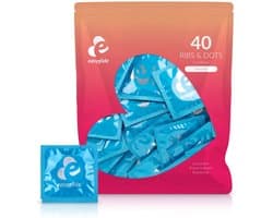 EasyGlide - Ribs and Dots Condooms - Condooms met Glijmiddel - 40 stuks
