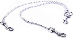 RVS Schakel Ketting 3 Aansluitpunten met Karabijn Haken — thumbnail 1