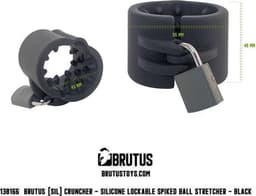 Silicone ballstretcher met spikes en slot — thumbnail 3