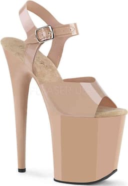 Pleaser - FLAMINGO-808N Sandaal met enkelband, Paaldans schoenen - Paaldans schoenen - 37 Shoes - Creme — thumbnail 1