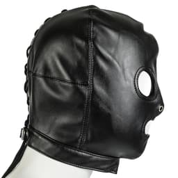 Banoch - Zwart PU leren Masker - BDSM — thumbnail 12