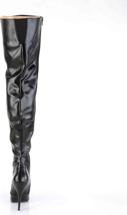 Pleaser Overknee Laarzen -45 Shoes- SEDUCE-3010 US 14 Zwart — thumbnail 4