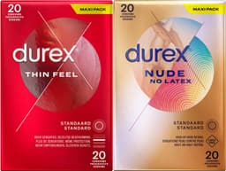 Durex - 40 Condooms - Thin Feel 20 stuks - Nude No Latex 20 stuks - Voordeelverpakking — thumbnail 7