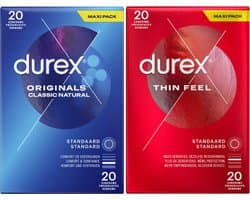Durex - 40 Condooms - Classic Natural 20st - Thin Feel 20st