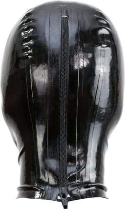 100% Latex Masker BDSM - Capuchon - Open mond - Ogen - Neusgaten - Rollenspel - Unisex - Extreme SM - Cosplay - MAAT S/M — thumbnail 2