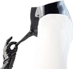 BamBella® - 100% LATEX string heren - Maat S/M -BDSM SM sexy glans ondergoed Zwart voor mannen — thumbnail 3