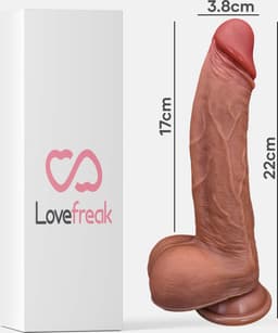 Lovefreak® - Dildo met Zuignap - Realistische Dildo 20cm - Dildo Vibrator met Zuignap - Verwarming - Vibratie & Rotatie - Oplaadbaar — thumbnail 7