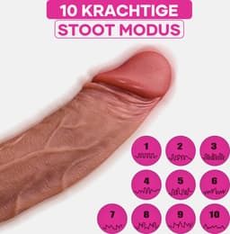 Lovefreak® - Dildo met Zuignap - Realistische Dildo 20cm - Dildo Vibrator met Zuignap - Verwarming - Vibratie & Rotatie - Oplaadbaar — thumbnail 3