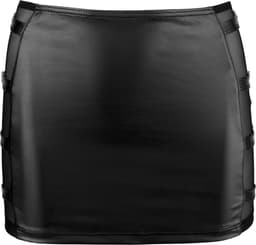 Cottelli Collection – Mini Rok met Transparante Mesh Inzetstukken  – Maat S – Zwart — thumbnail 2
