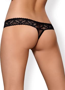Obsessive 837-THC-1 Thong - Erotisch Onderbreok - Maat L/XL - Zwart — thumbnail 5