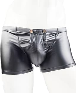 BamBella ® - Boxer short - Maat M - MAT glans - Zwart BDSM kleding kruisloos open kruis erotische heren kleding — thumbnail 1