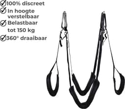 Sex Schommel - Sex Swing Extra Stevig – Seksschommel met Gratis Blinddoek – Seksspeeltjes voor Koppel – BDSM met Gratis Instructieboek – Erotiek Toys – Love Swing – Discreet Verpakt - Zwart — thumbnail 4