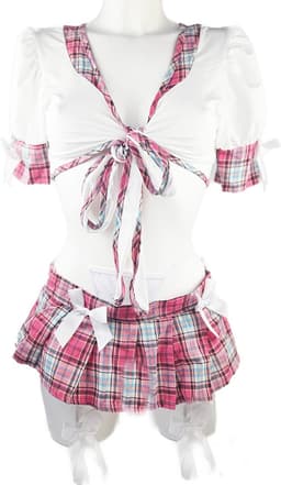BamBella® - Sexy Schoolmeisje erotische rollenspel kleding Uniform vrouw — thumbnail 2