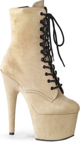 Pleaser - ADORE-1020FS Plateau Laarzen, Paaldans schoenen - Paaldans schoenen - 36 Shoes - Beige — thumbnail 1