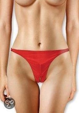 Ouch! – Vibrerend Ondergoed met Open Kruis voor Sexy Geheimen - Rood — thumbnail 6
