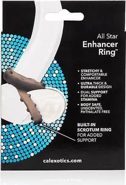 California Exotic Novelties - Allstar Enhancer - Penisring - Zwart - Ø 40 mm — thumbnail 3