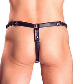 Mister b leather posing pouch one belt laced — thumbnail 2